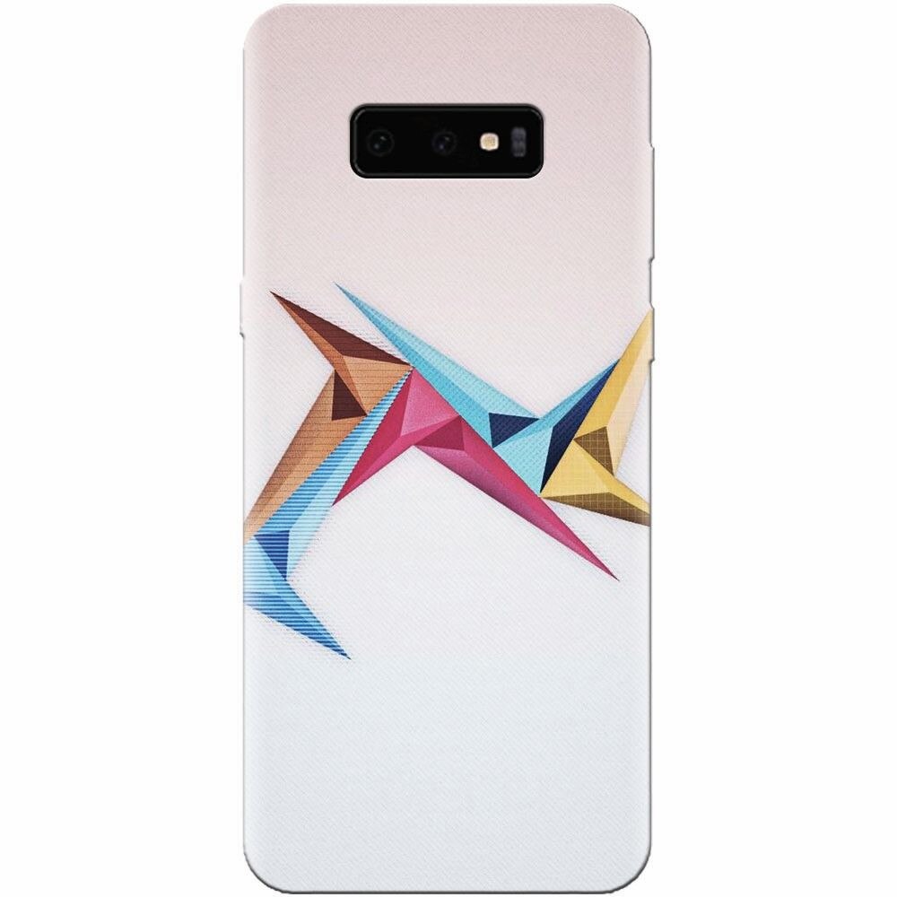 Husa silicon pentru Samsung Galaxy S10 Lite, Abstract Minimalistic Colors Triangles