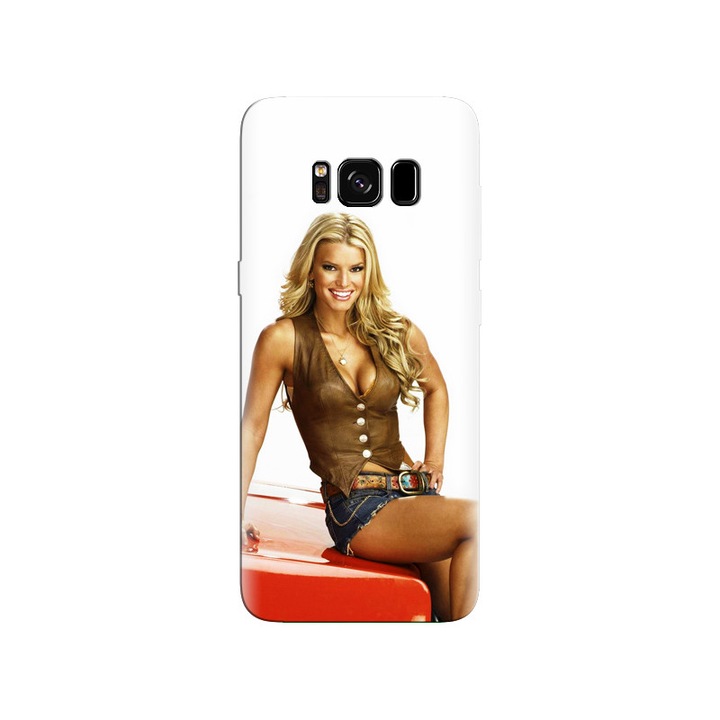 Husa din silicon compatibila cu Samsung Galaxy S8 - model Jessica Simpson