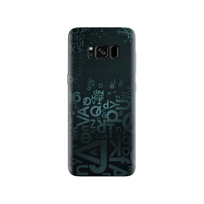 Husa Samsung S8 Letters Blue Background