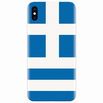 Husa silicon pentru Apple Iphone XS Max, Greece Flag Husa silicon pentru Apple Iphone XS Max, Greece Flag