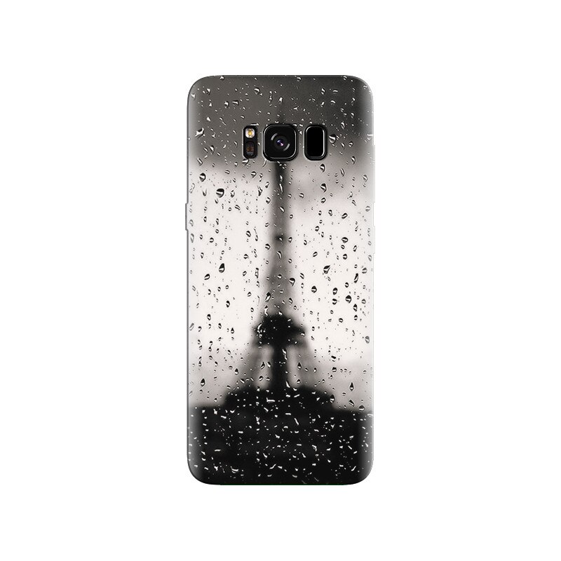 Husa Samsung S8 Plus Iphones Of Black And White Eiffel Tower With Water Drops