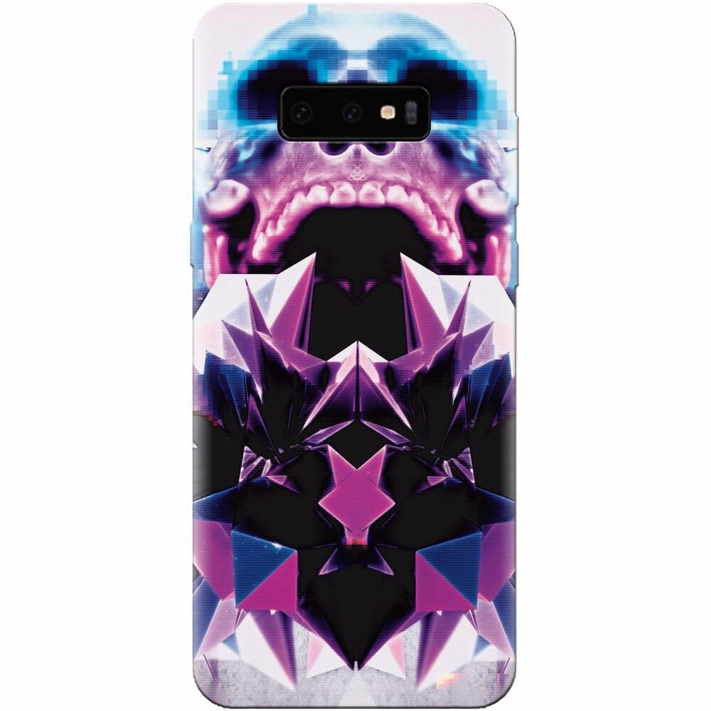 Husa silicon pentru Samsung Galaxy S10 Lite, Abstract Framed Skull