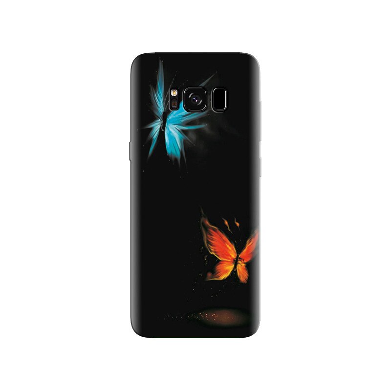 Husa Samsung S8 Lighting Butterfly With Black Backgroundes
