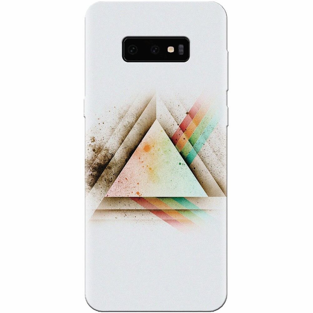 Husa silicon pentru Samsung Galaxy S10 Lite, Abstract Grunge Light Triangle