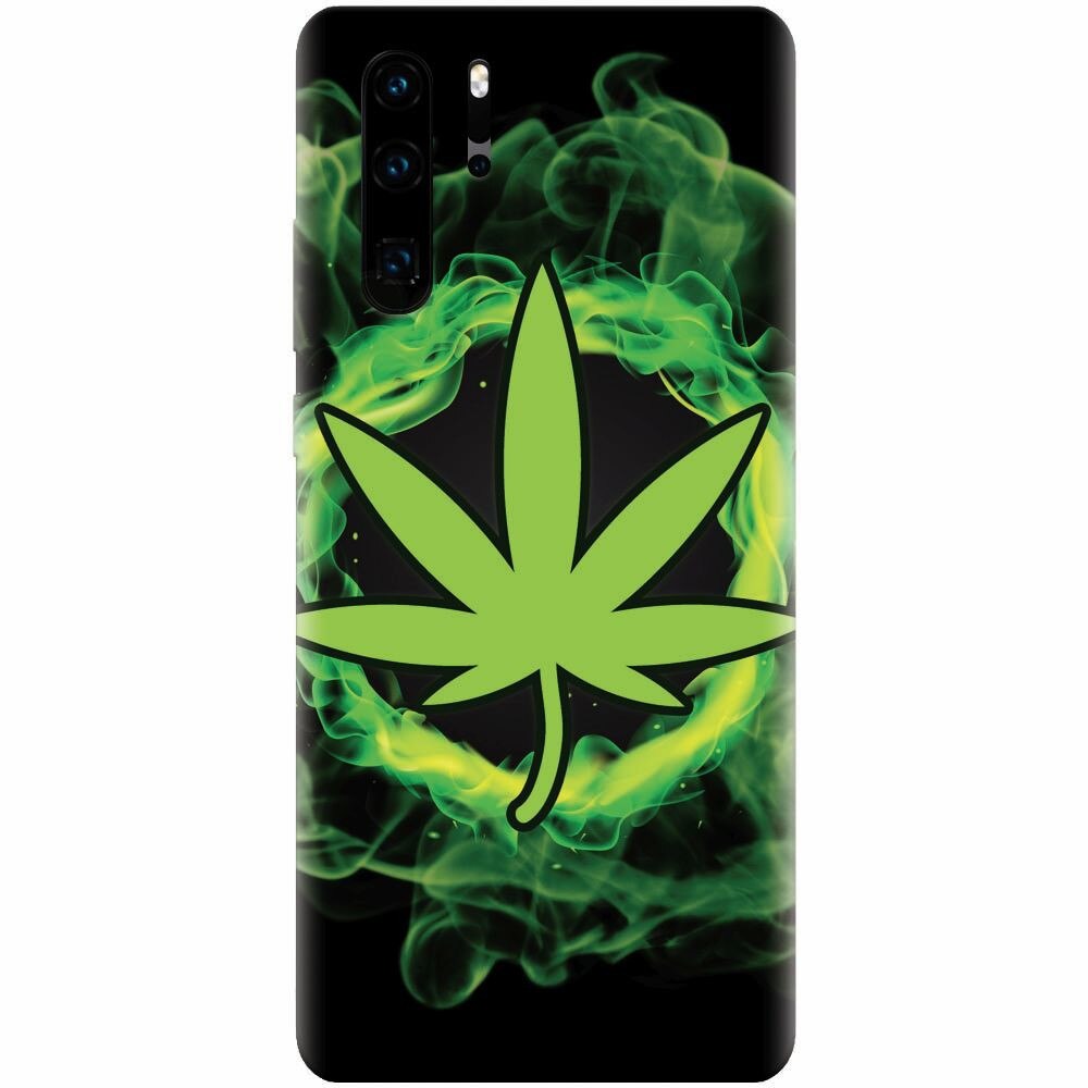 Husa silicon pentru Huawei P30 Pro, GreenFlames