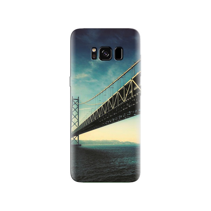 Силиконов калъф, съвместим с Samsung Galaxy S8 - Large High Quality Bridge Architectures модел
