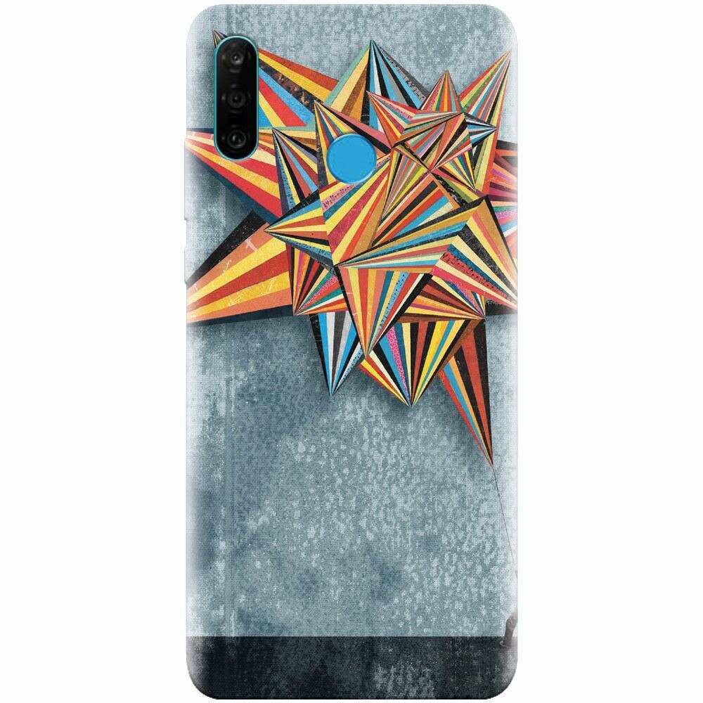 Husa silicon pentru Huawei P30 Lite, Abstract Colorful Balloon Triangles