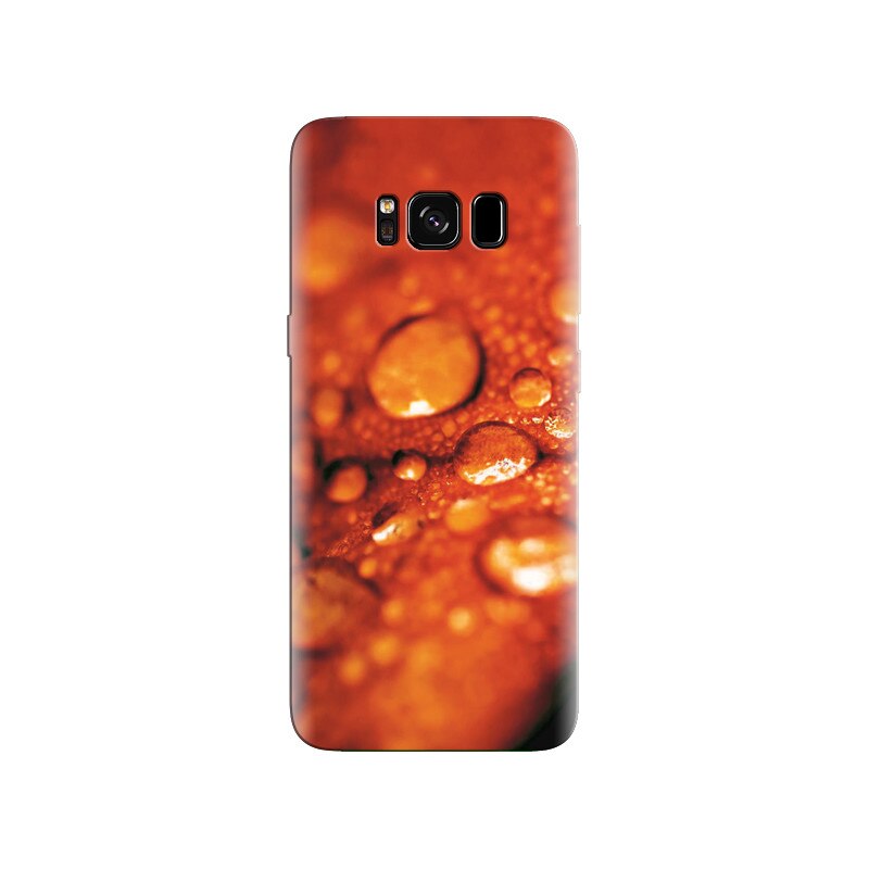Husa Samsung S8 Plus Orange Water Drops Backgrounds