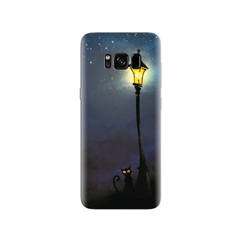 Husa Samsung S8 Plus Night Street Light Cat Art Hq Husa Samsung S8 Plus Night Street Light Cat Art Hq