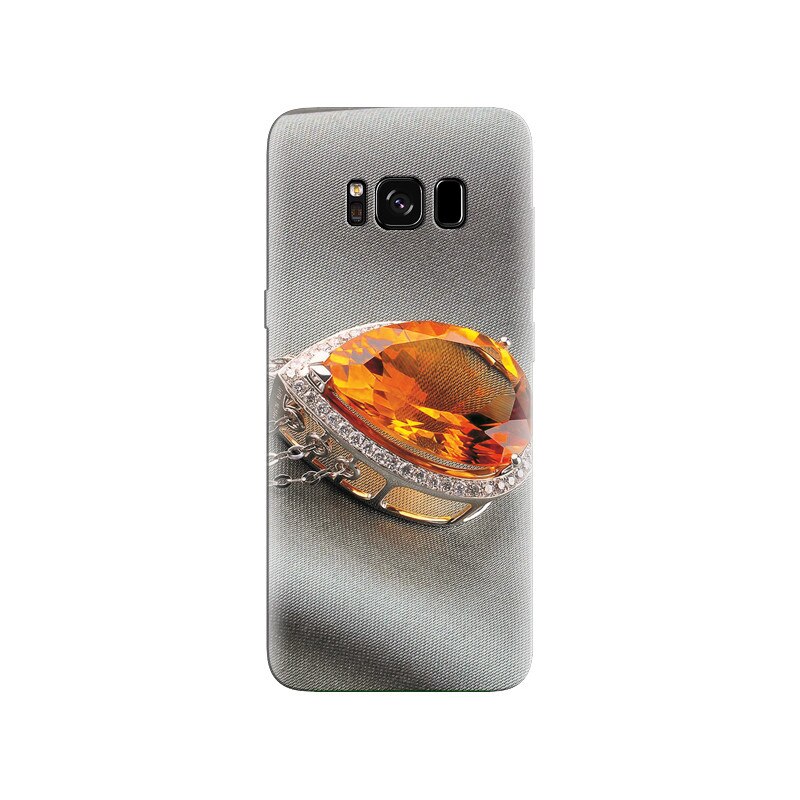 Husa Samsung S8 Orange Diamond Pendant Beautiful Photos