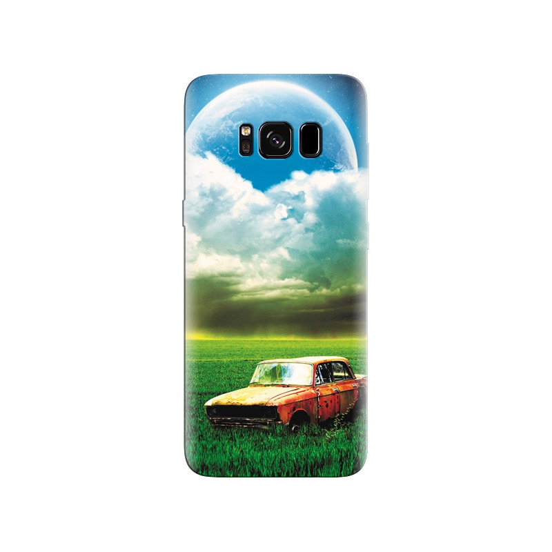 Husa Samsung S8 Plus Old Retro Car With Planet In Sky Look