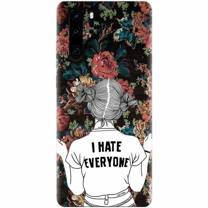 Gravpoint Силиконов калъф за Huawei P30 Pro, I Hate Everyone