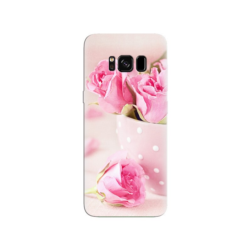 Husa Samsung S8 Plus Pink Roses Cup Bouquet