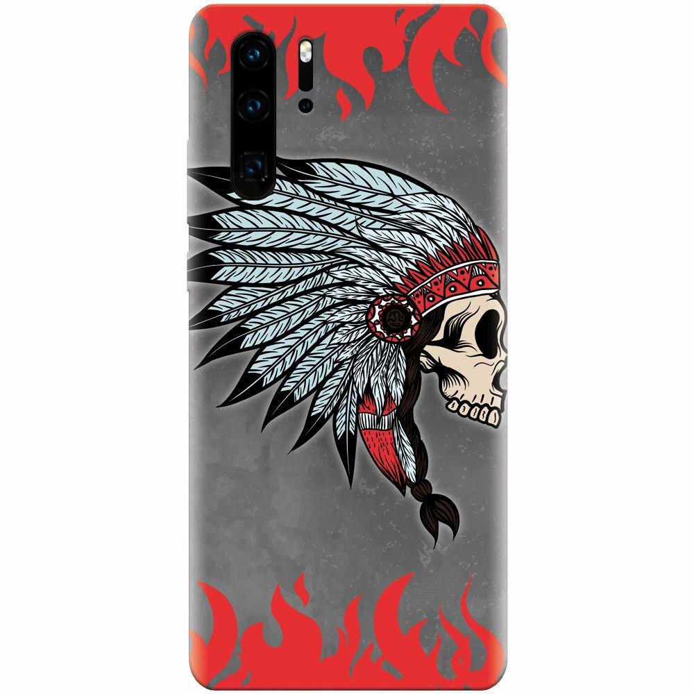 Husa silicon pentru Huawei P30 Pro, Indian Skull