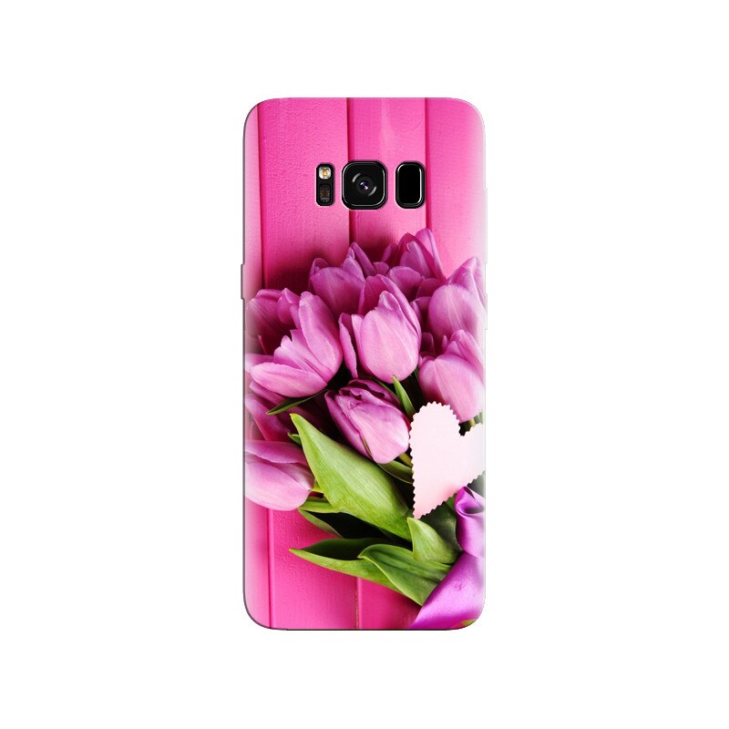 Husa Samsung S8 Plus Pink Flower 004