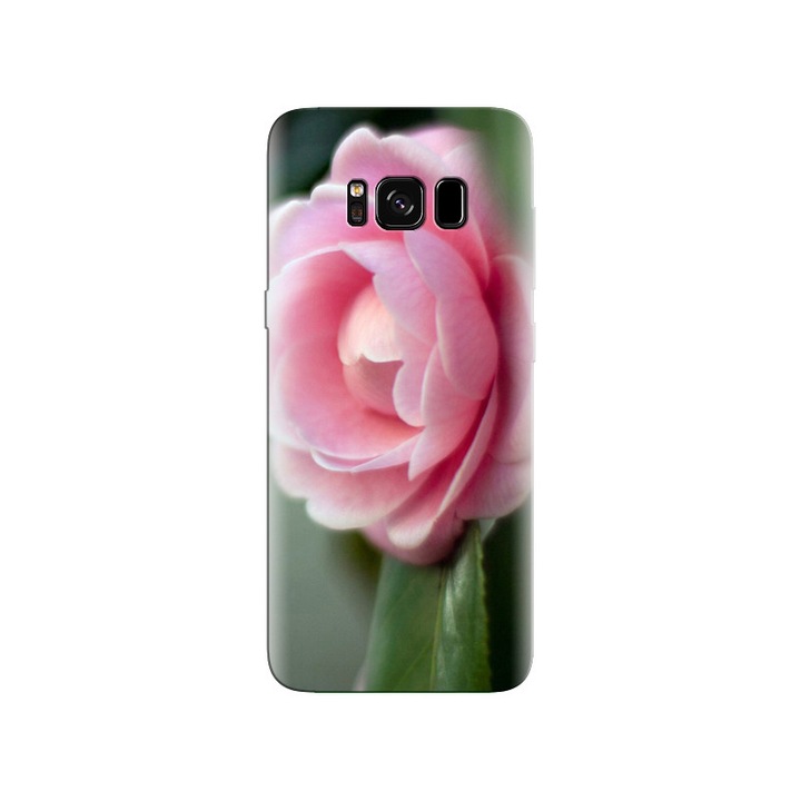 Силиконов калъф, съвместим с Samsung Galaxy S8 - модел Pink Camellia Htc One M8