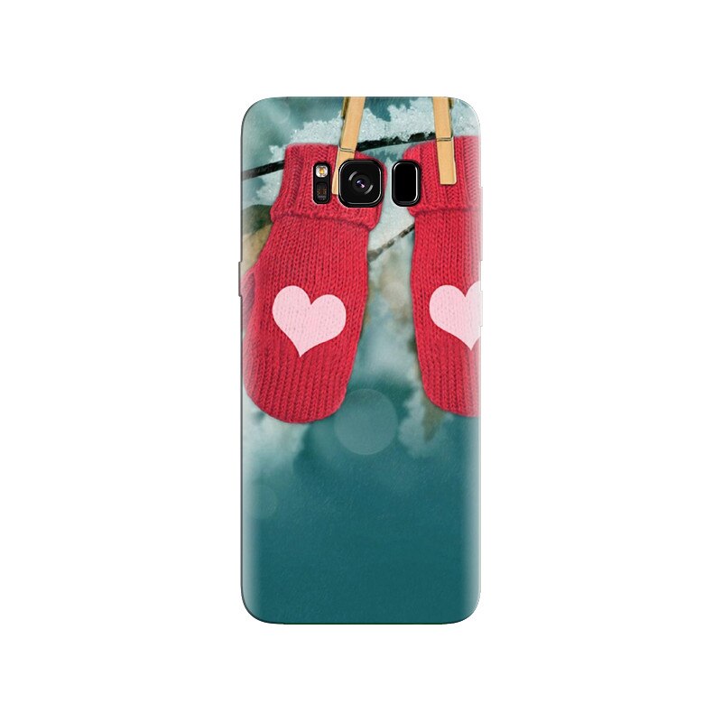 Husa Samsung S8 Pink Wool Gloves Hanging