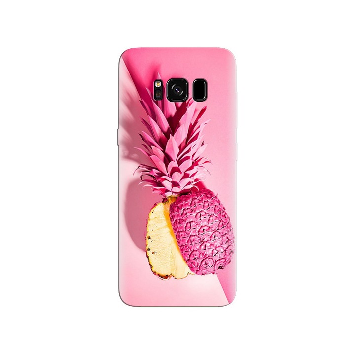 Husa din silicon compatibila cu Samsung Galaxy S8 Plus - model Pink Pineapple 001
