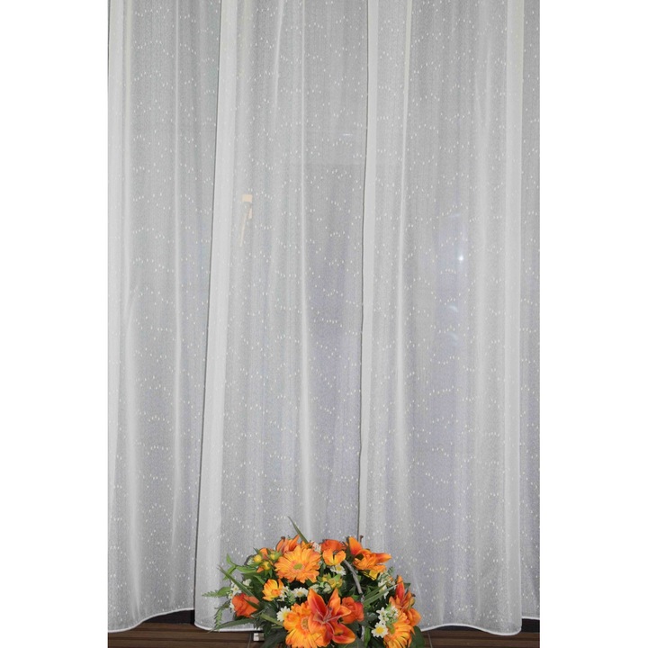 Mastel függöny, 700x260 cm, fátyol, krém