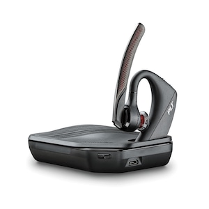 Casca Bluetooth Plantronics Voyager 5240 + Incarcator portabil, 4 microfoane, Caller ID, baterie 7-21 ore, Black