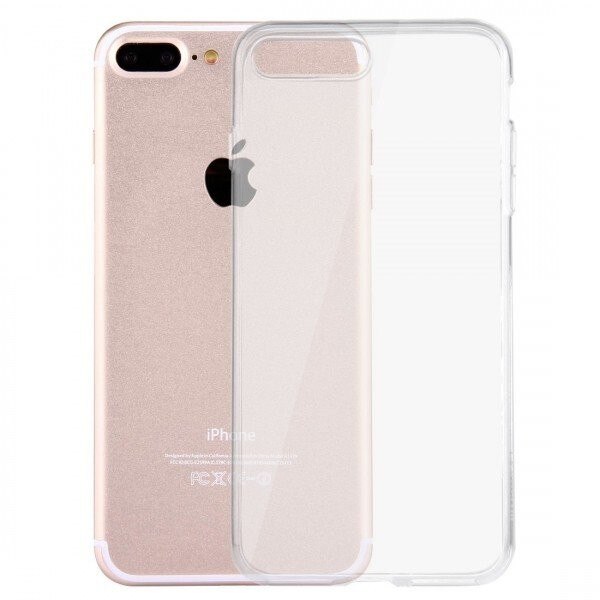 SET Husa protectie din silicon transparent (Gel TPU)+ Folie sticla 5D Alba IPHONE 7 PLUS