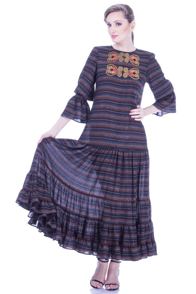 Rochie multicolora bumbac Liza Panait I-92E