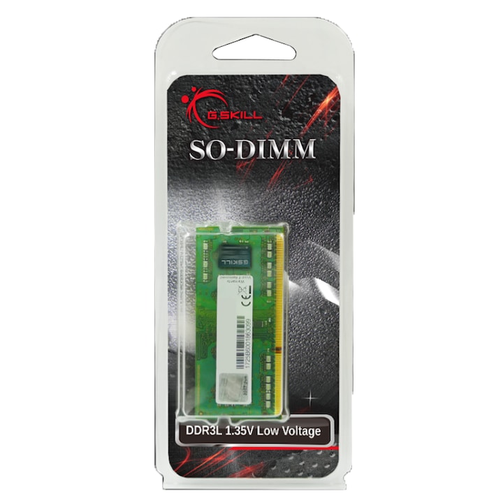 Памет за лаптоп G.SKILL Standard, 8GB DDR3L, 1600MHz CL11