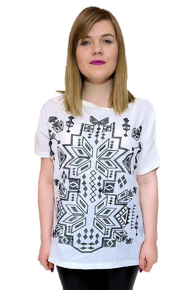 Bluza tip tricou brodat, Cara, marime M