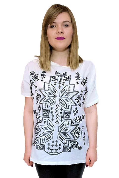 Bluza tip tricou brodat, Cara, marime M