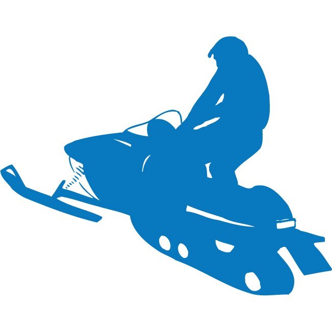 Snowmobile - Sticker Decorativ - Albastru - 128 x 100 cm