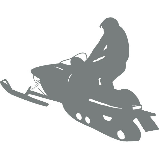 Snowmobile - Sticker Decorativ - Gri Metal - 128 x 100 cm