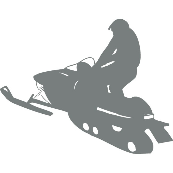 Snowmobile - Sticker Decorativ - Gri Metal - 96 x 75 cm