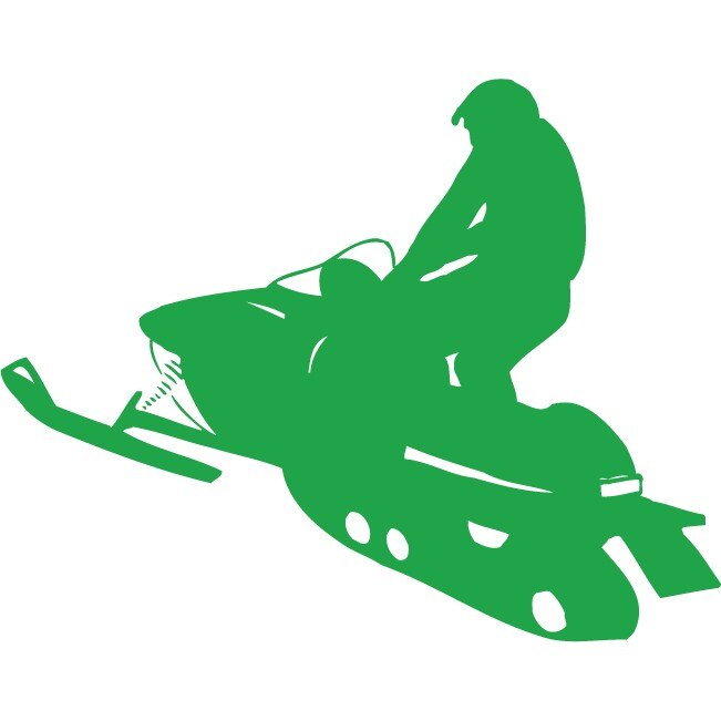Snowmobile - Sticker Decorativ - Verde - 96 x 75 cm