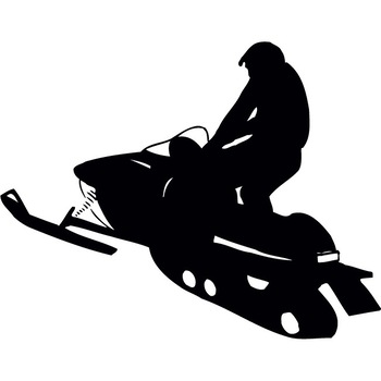 Snowmobile - Sticker Decorativ - Negru - 96 x 75 cm Snowmobile - Sticker Decorativ - Negru - 96 x 75 cm