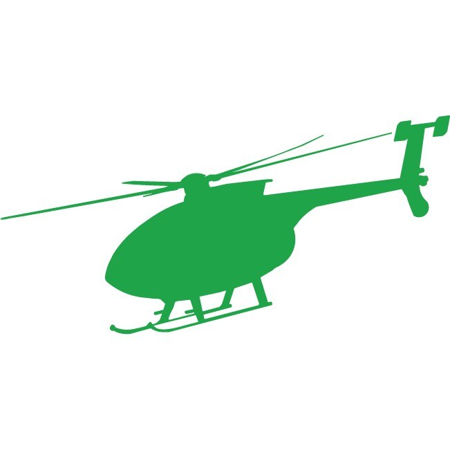 Elicopter - Sticker Decorativ - Verde - 120 x 59 cm
