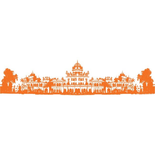 Peisaj din oras - Sticker Decorativ - Portocaliu - 165 x 38 cm