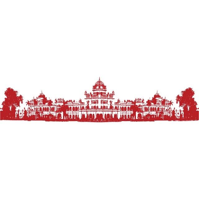 Peisaj din oras - Sticker Decorativ - Rosu Cardinal - 165 x 38 cm