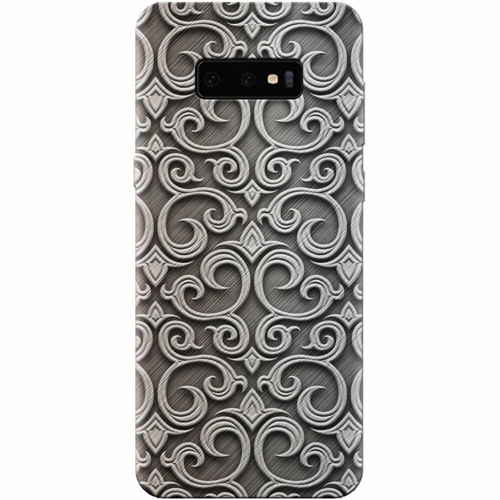 Husa silicon pentru Samsung Galaxy S10 Lite, Baroque Silver Pattern