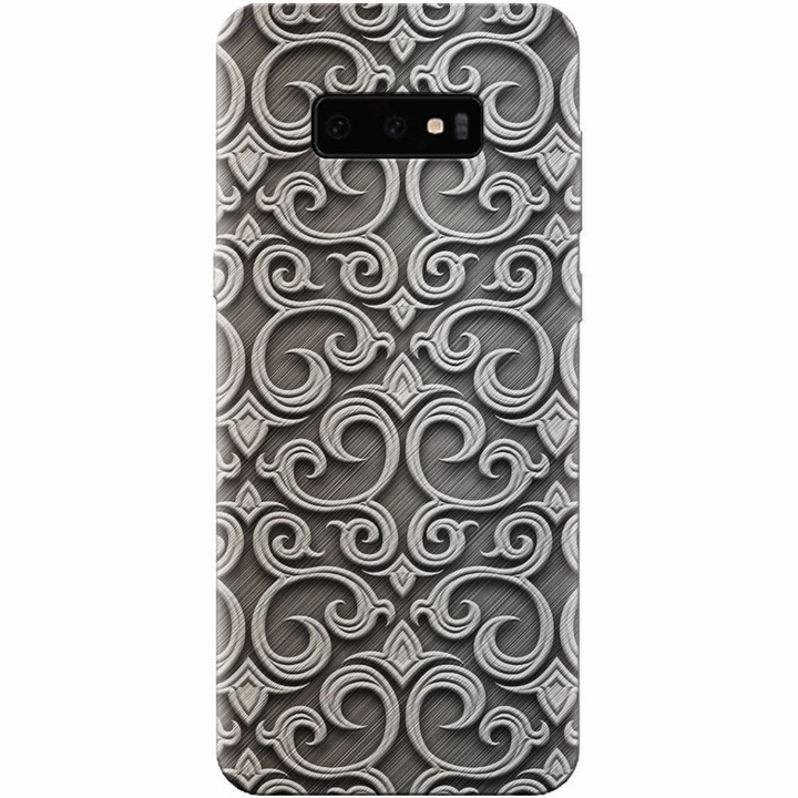 Силиконов калъф за Samsung Galaxy S10 Lite, Baroque Silver Pattern