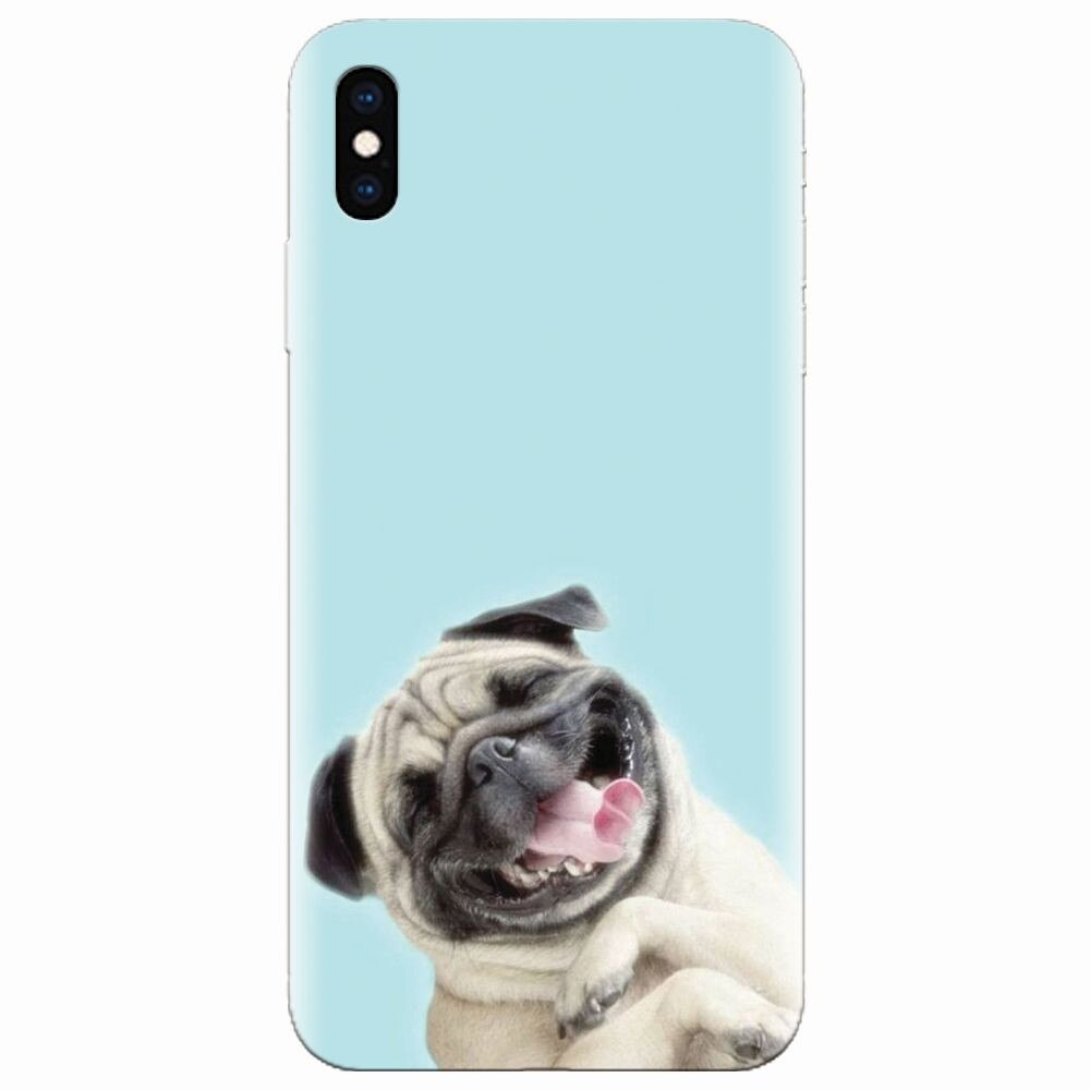 Husa silicon pentru Apple Iphone XS, Happy Dog