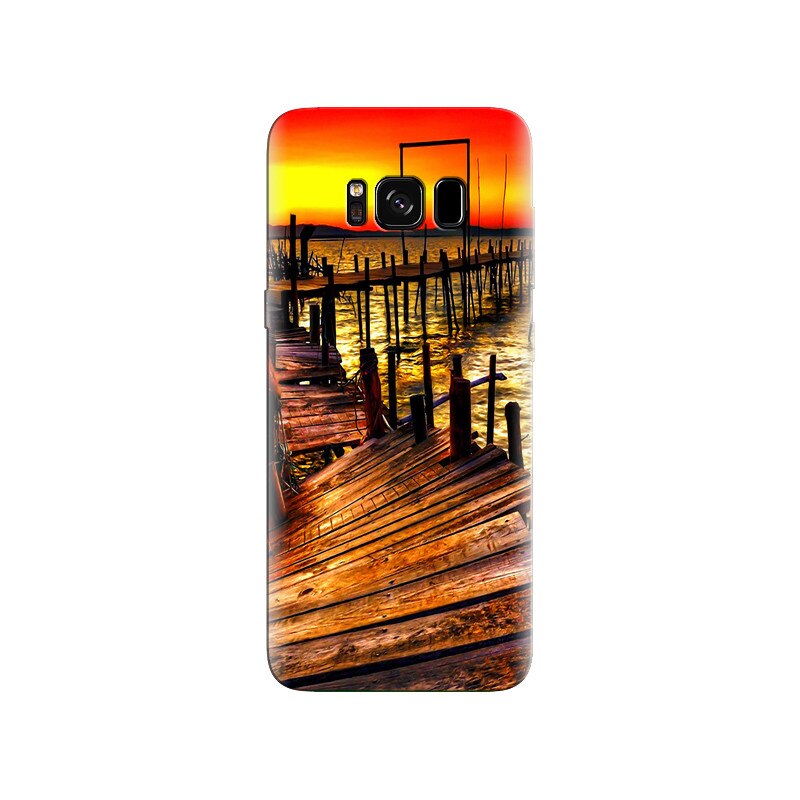 Husa Samsung S8 Sunset Wooden Bridge Over Sea
