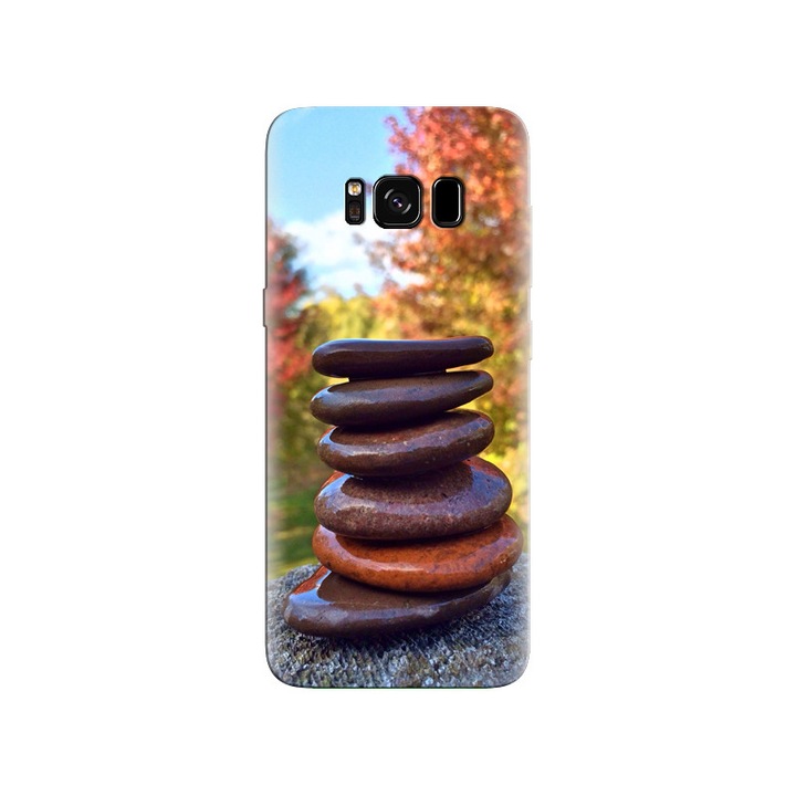 Husa din silicon compatibila cu Samsung Galaxy S8 - model Stacking Stones