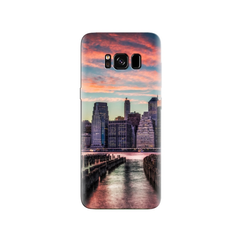 Husa Samsung S8 Sunset Light Over City Shades Of Purple