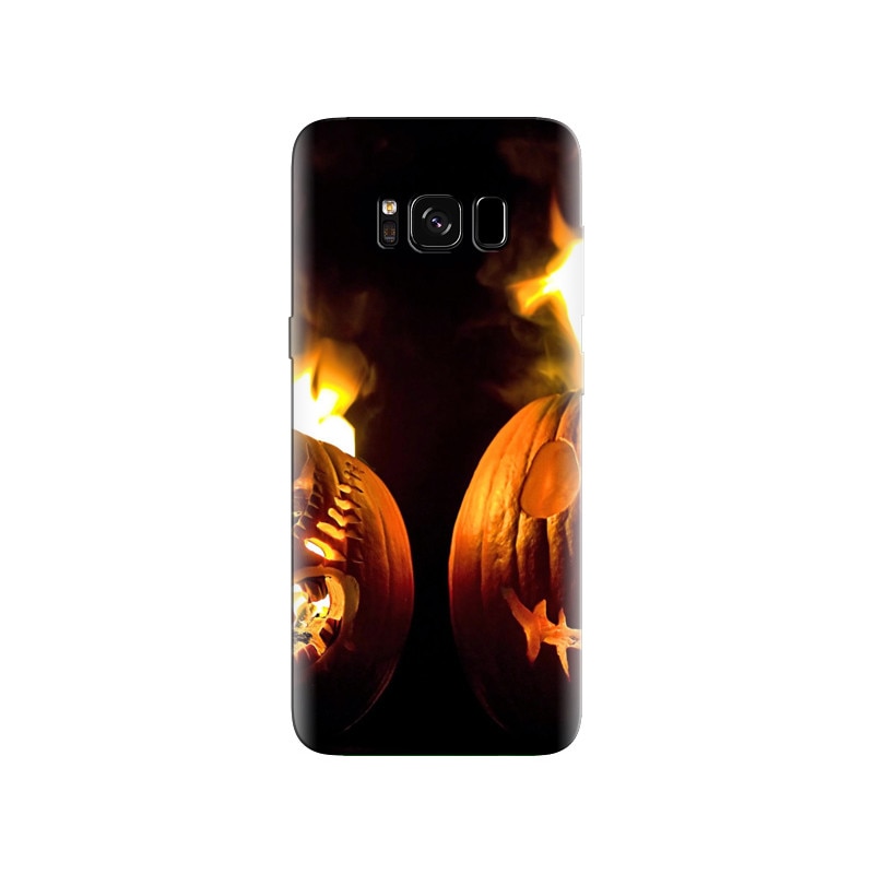 Husa Samsung S8 Two Halloween Pumpkins Fire