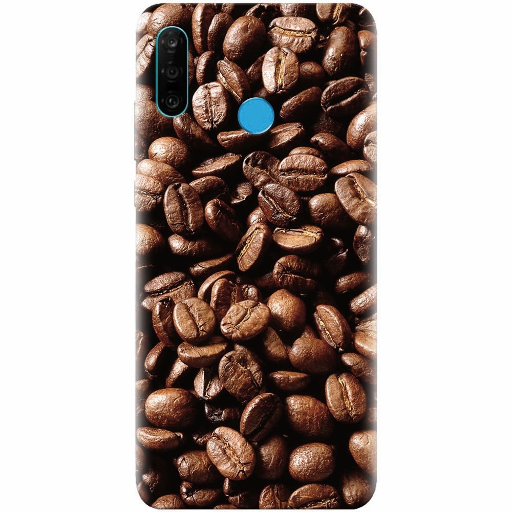 Husa silicon pentru Huawei P30 Lite, Coffee Beans