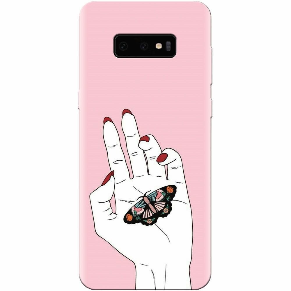 Husa silicon pentru Samsung Galaxy S10 Lite, Butterfly In Hand