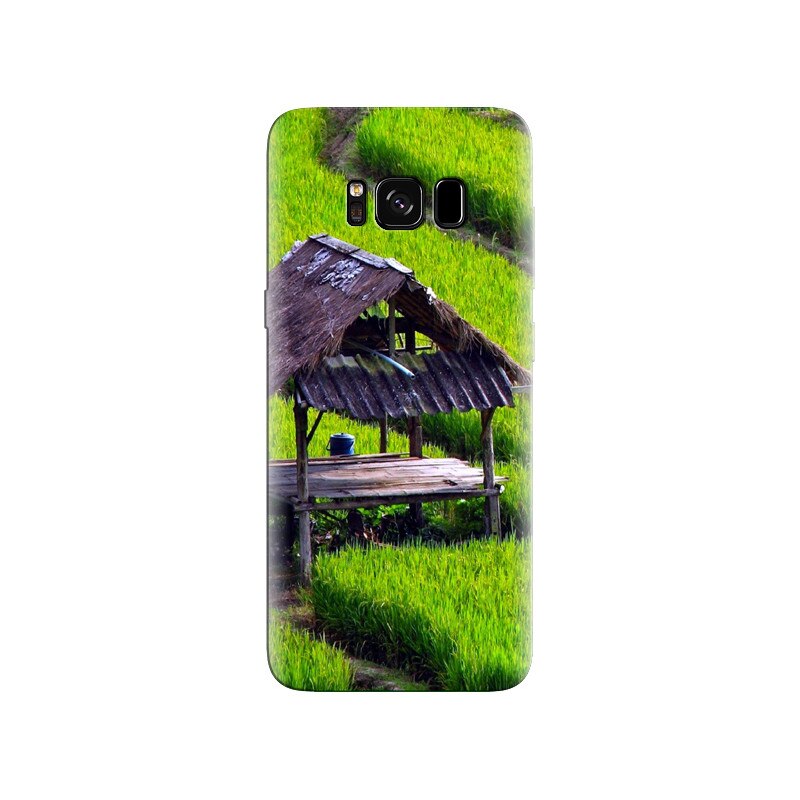 Husa Samsung S8 Wood Platform Green Field