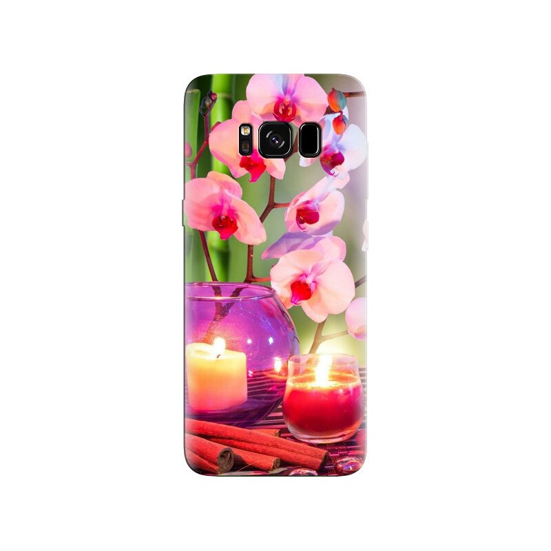 Husa Samsung S8 White Flower Phone 002