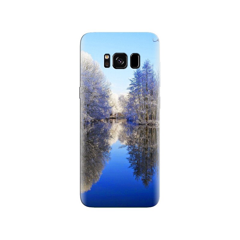 Husa Samsung S8 White Snow Trees Clear Blue Lake