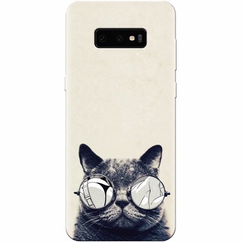 Husa silicon pentru Samsung Galaxy S10 Lite, Cool Cat Glasses Husa silicon pentru Samsung Galaxy S10 Lite, Cool Cat Glasses
